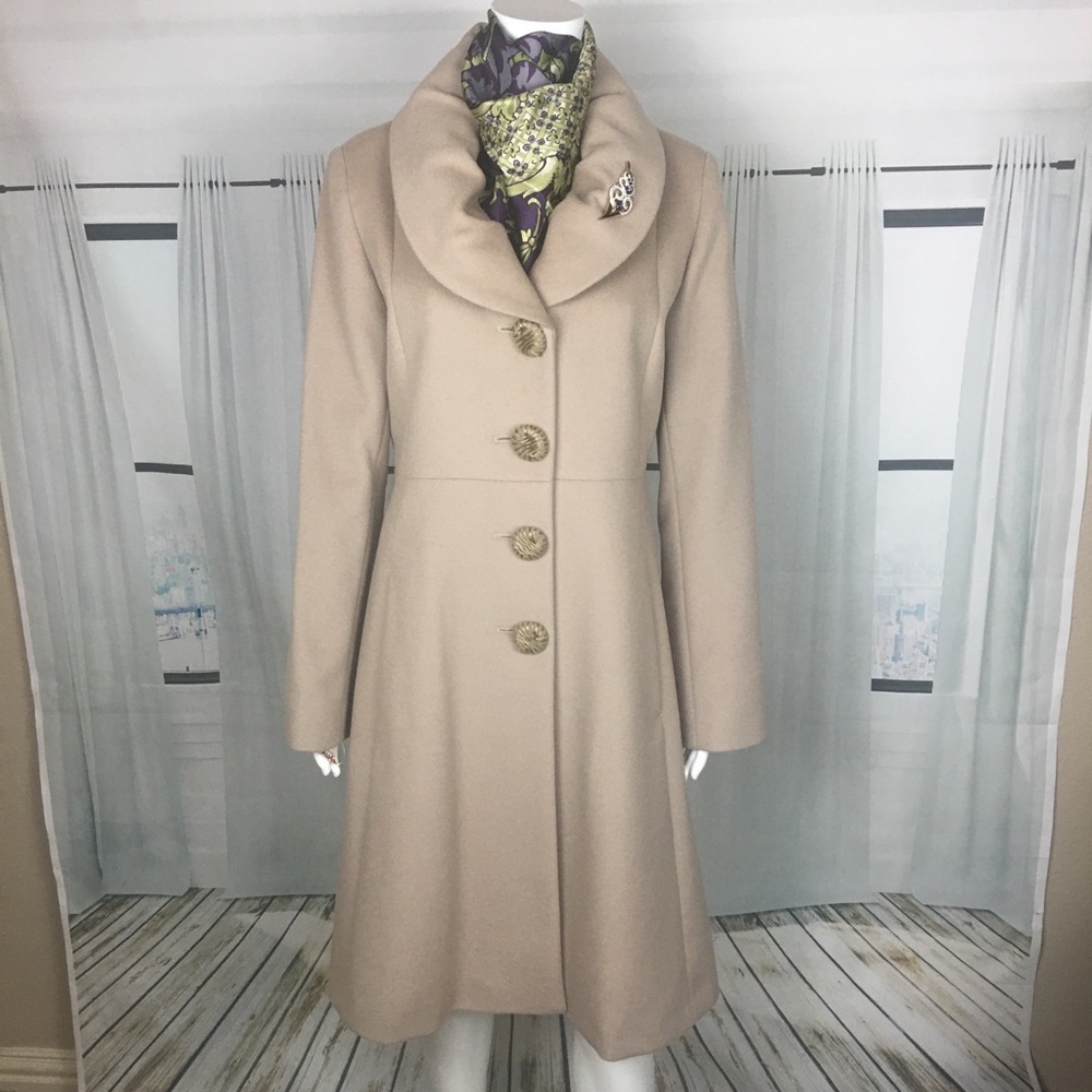 Cinzia Rocca Portrait Shawl Collar Designer Coat